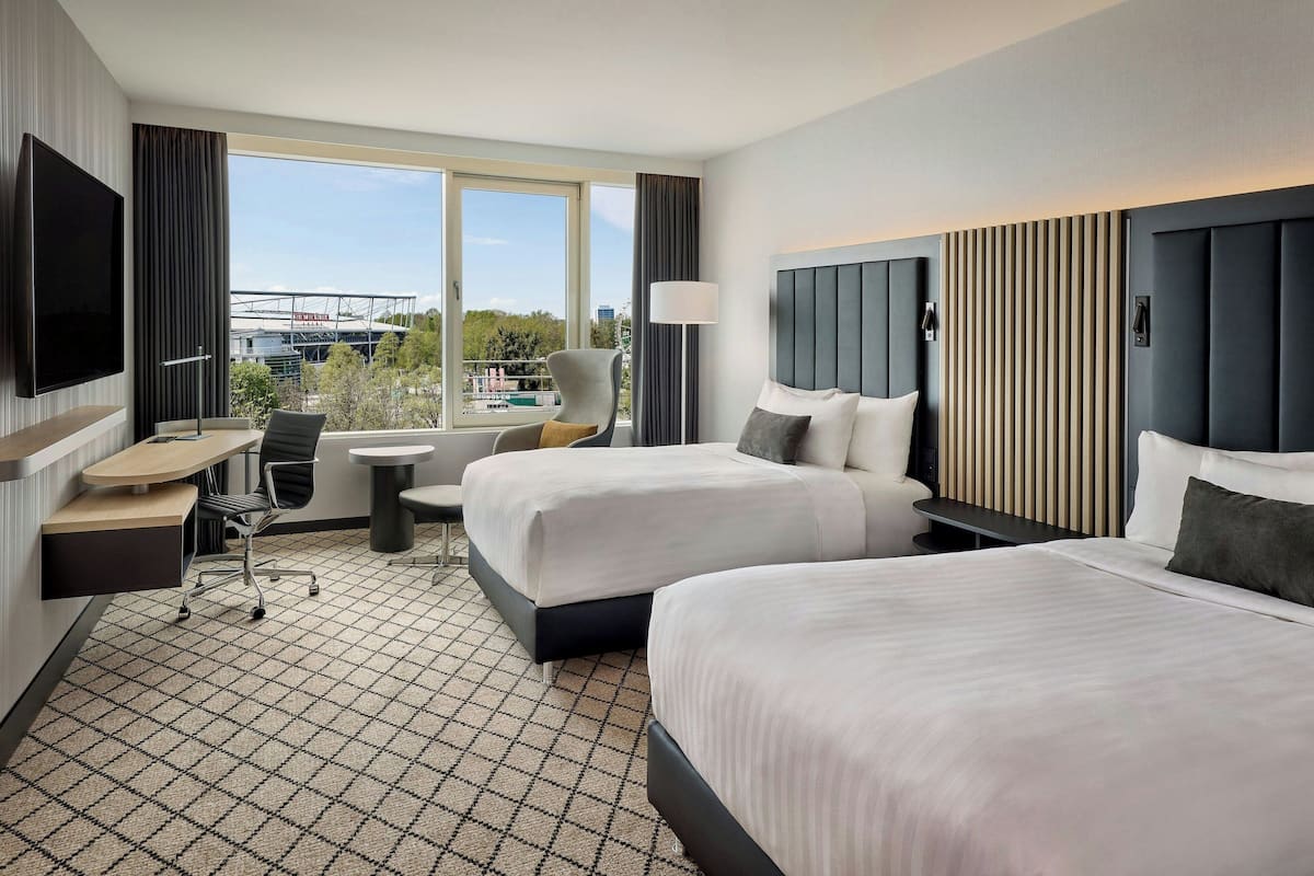 Room, 2 Twin Beds, Non Smoking, City View | Premium bedding, in-room safe, desk, laptop workspace
