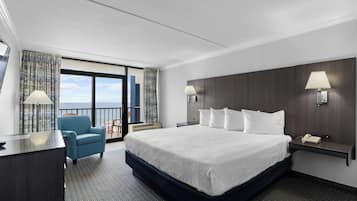 Standard Room, 1 King Bed, Non Smoking, Oceanfront | Iron/ironing board, free Internet, bed sheets