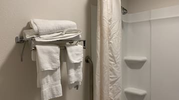 Hair dryer, towels