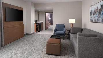 37-inch LCD TV with cable channels, TV, pay films