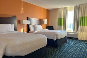 Room, 2 Double Beds, Non Smoking | In-room safe, desk, iron/ironing board, free WiFi