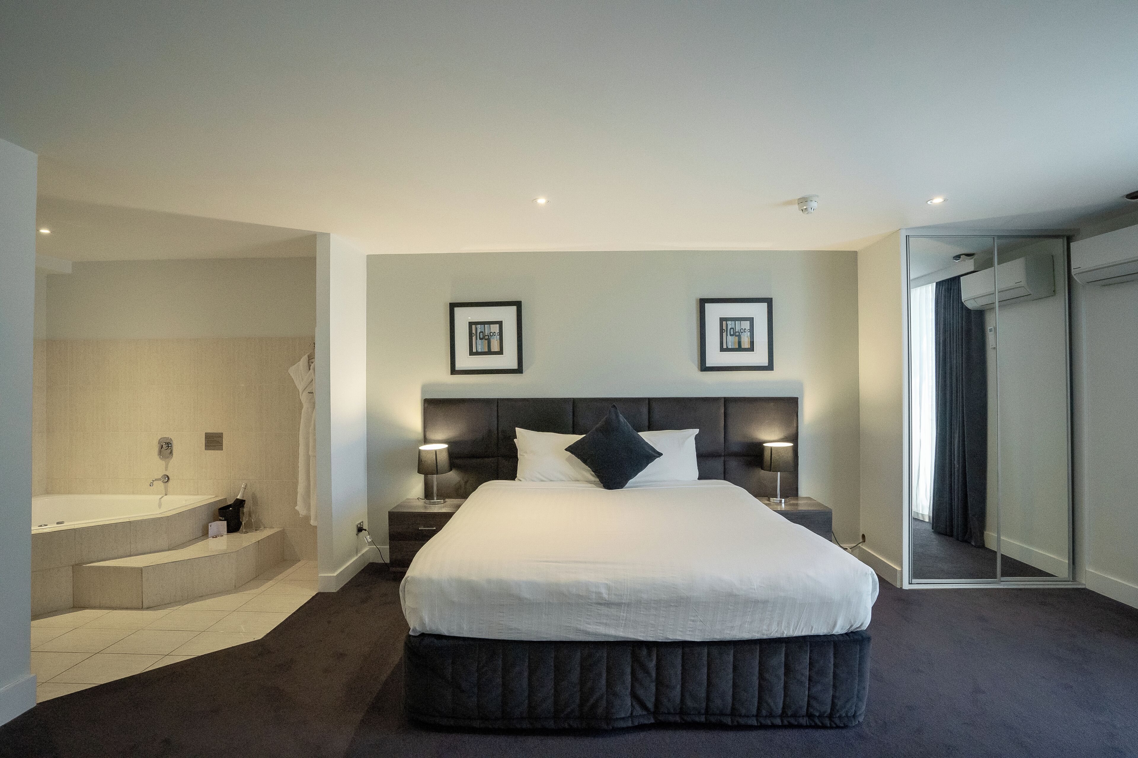 Standard Spa Room | Premium bedding, desk, blackout drapes, iron/ironing board