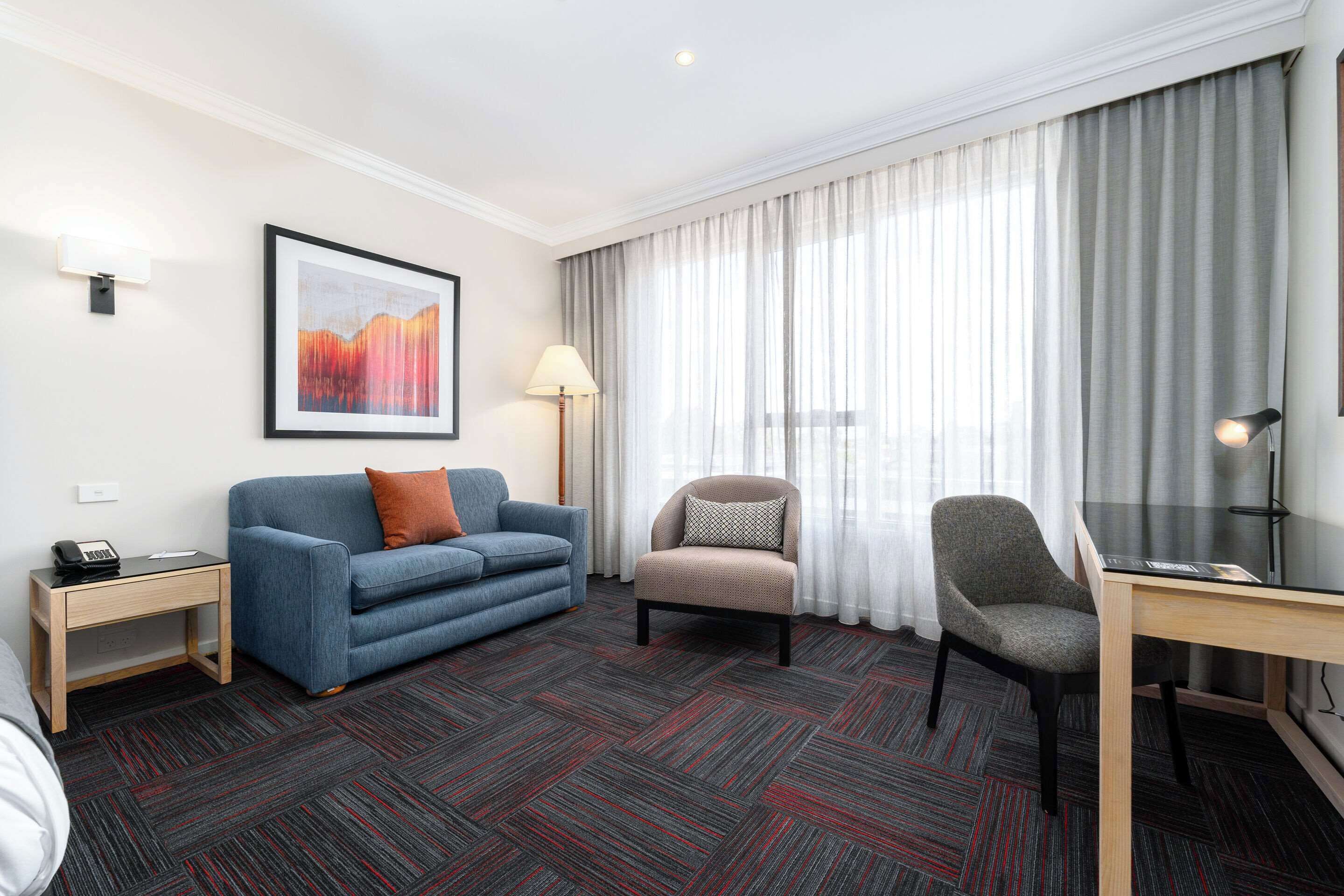 superior room | premium bedding, desk, blackout curtains, iron/ironing board