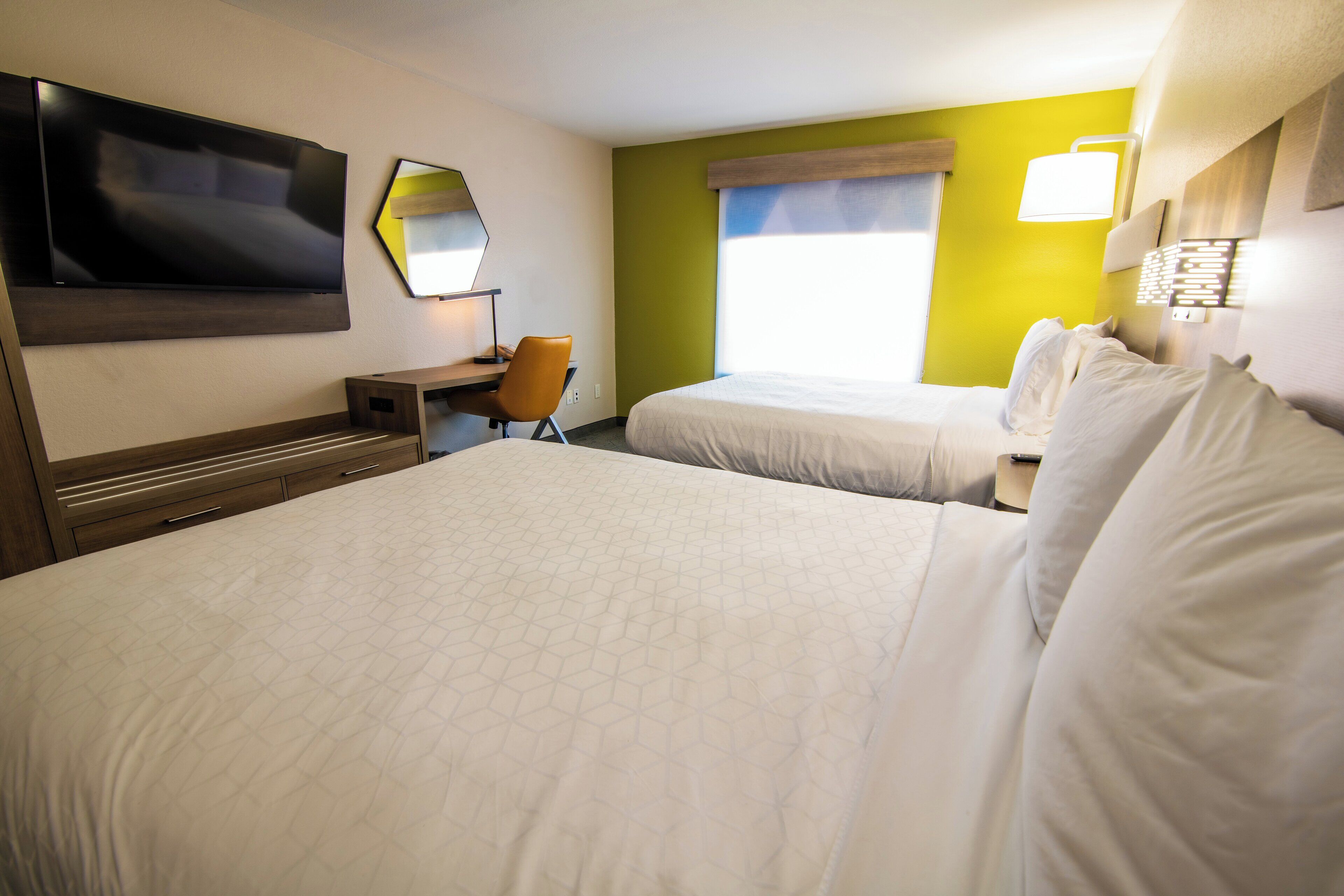 Premium bedding, pillow-top beds, in-room safe, desk