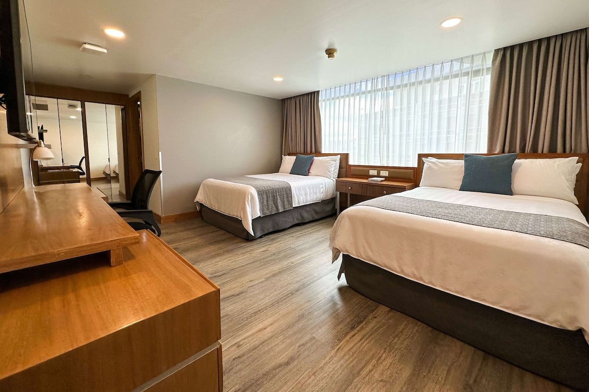 客房, 2 张双人床, 无烟房 (Garden Floor) | 1 多间卧室、意大利 Frette 床单、高档床上用品、羽绒被