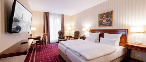 Standard Double Room | Premium bedding, in-room safe, desk, laptop workspace