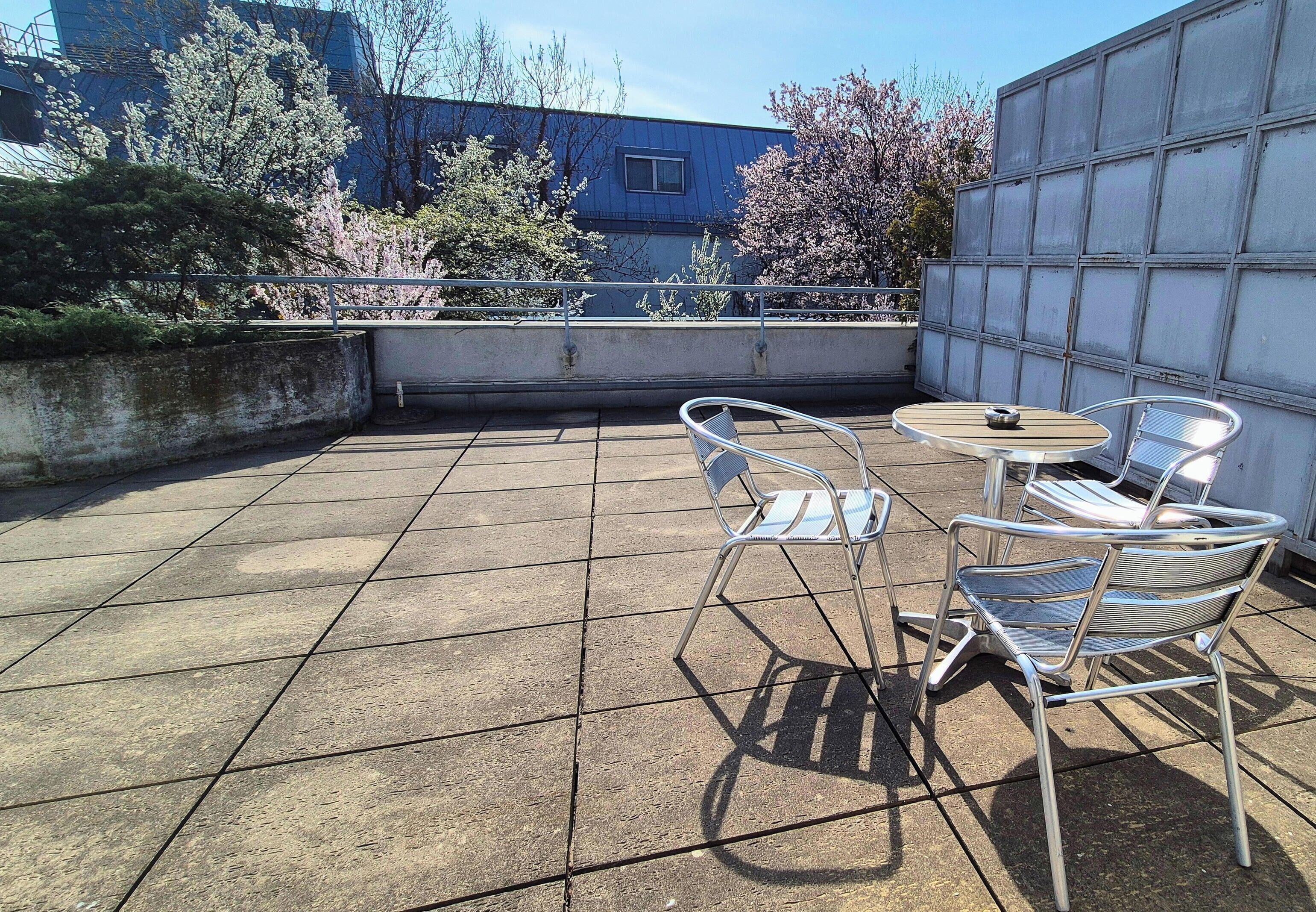 Doppelzimmer, Terrasse, Blick auf den Innenhof | Terrasse/Patio