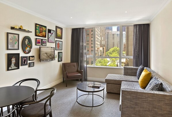 Premium bedding, pillowtop beds, in-room safe, individually furnished