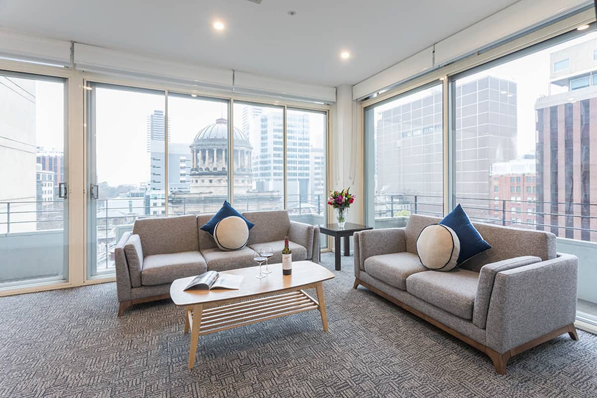 Executive Two Bedroom Apartment | 1 bedroom, desk, soundproofing, iron/ironing board