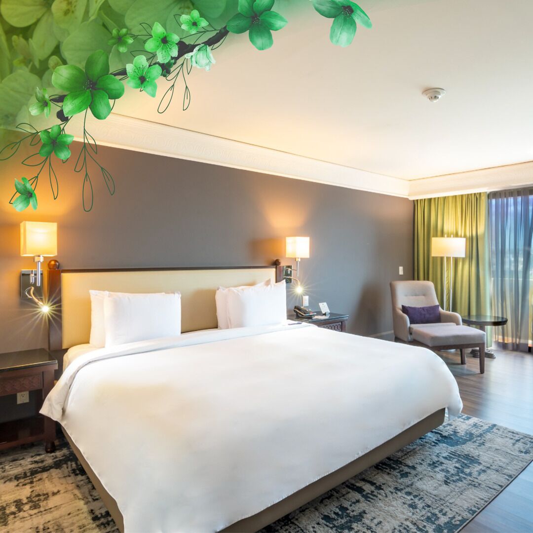 deluxe room, 1 king bed | premium bedding, in-room safe, desk, blackout curtains