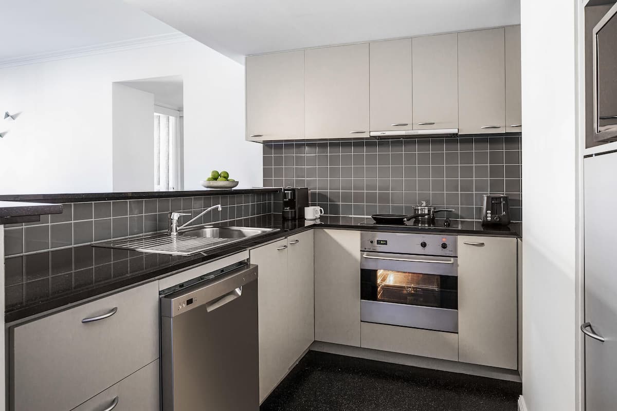 Premium Apartment, 1 Bedroom | Premium bedding, minibar, in-room safe, blackout drapes