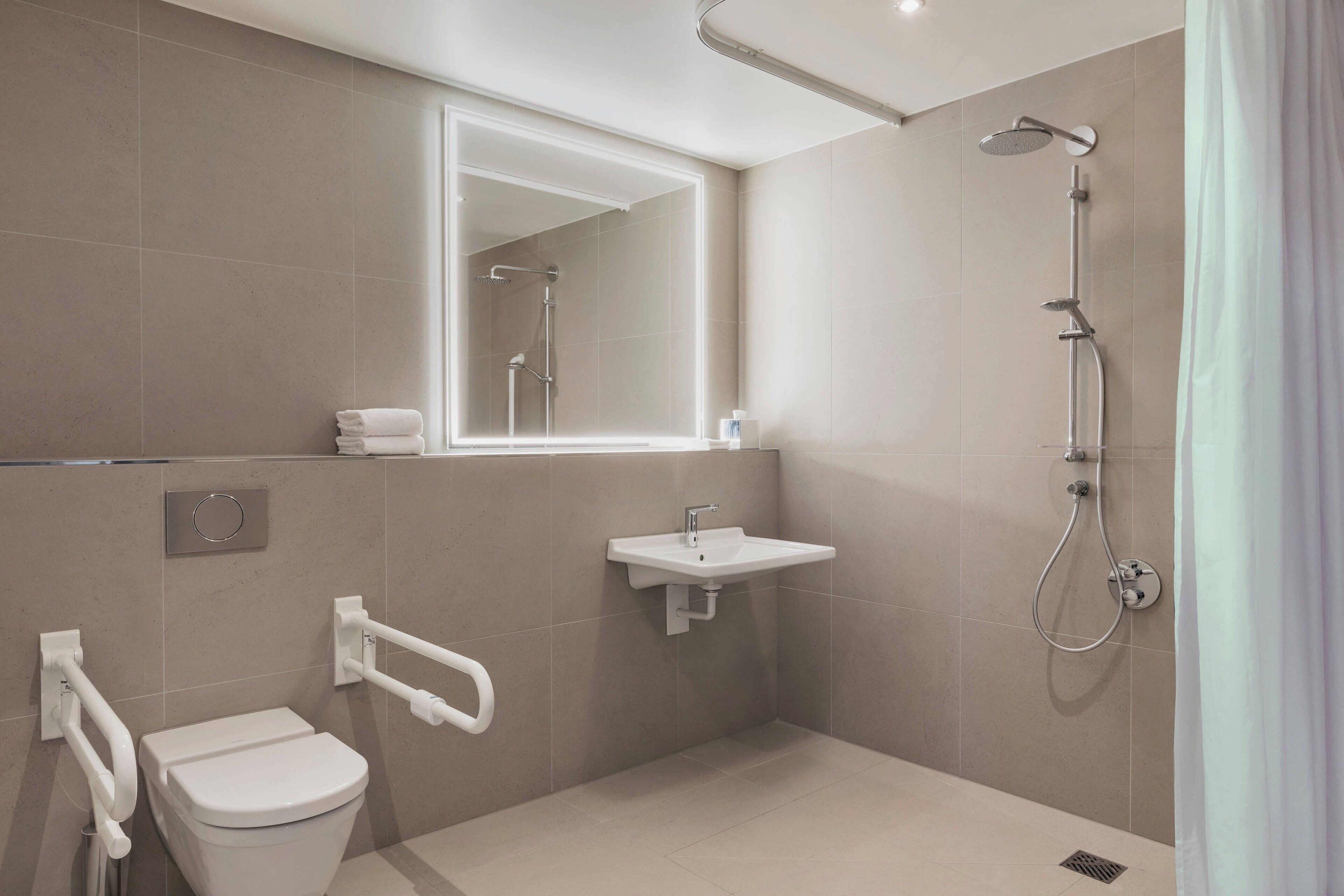 superior room, 1 king bed | bathroom | shower, hair dryer