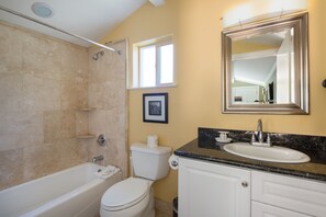Cottage, 1 Queen Bed | Bathroom | Shower, hair dryer, towels, soap - Sea Breeze Inn And Cottages (Pacific Grove)