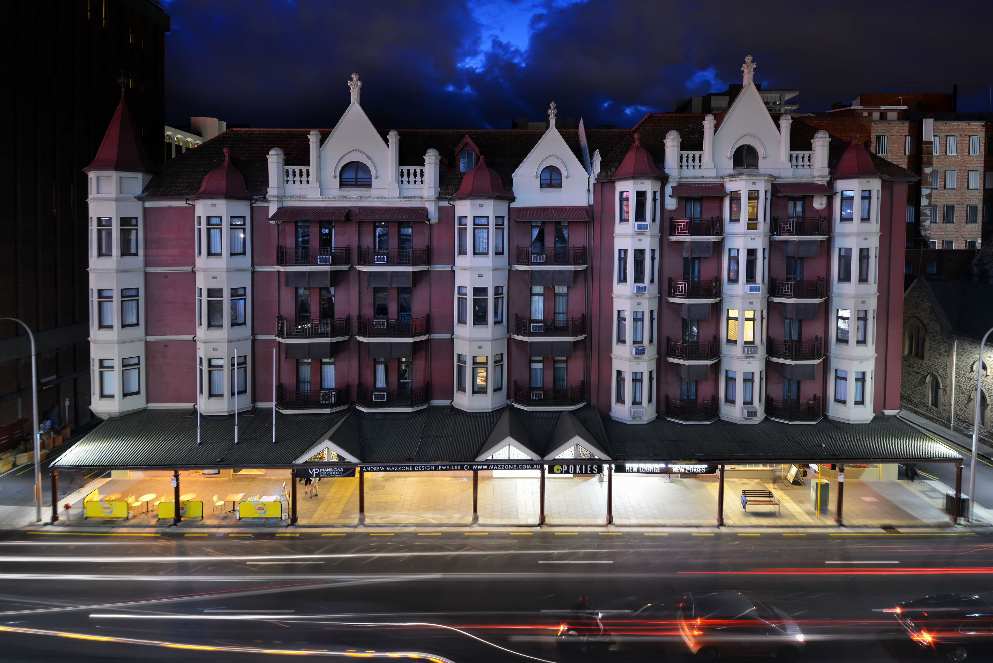 Front of property – evening/night