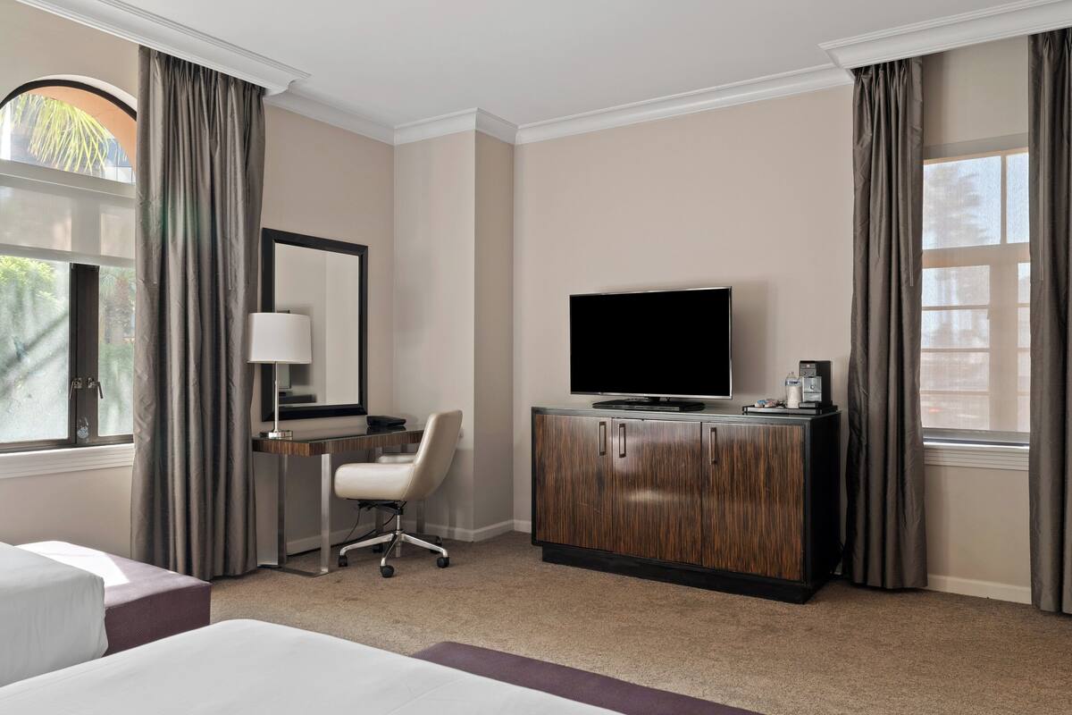 Premium Room, 2 Double Beds, City View | Premium bedding, pillow-top beds, desk, laptop workspace