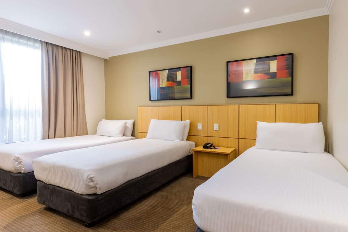 In-room safe, laptop workspace, blackout curtains, iron/ironing board