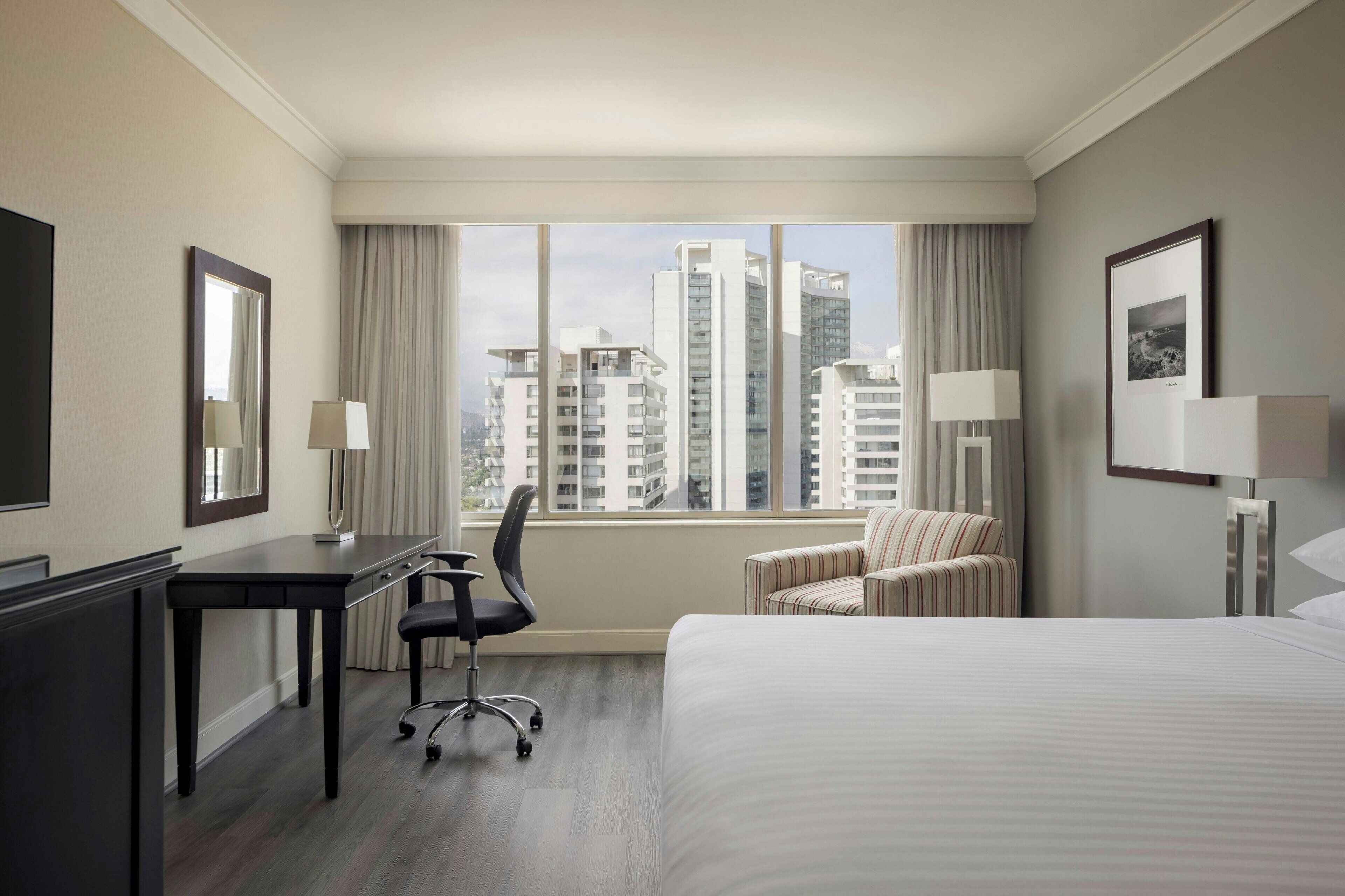 Hypo-allergenic bedding, minibar, in-room safe, desk