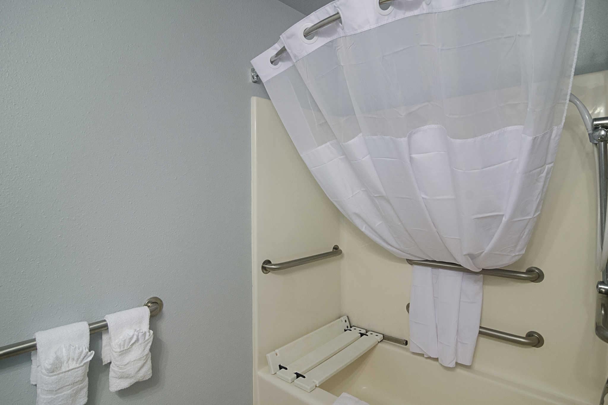 room, 1 queen bed, accessible, non smoking | bathroom | combined shower/bathtub, free toiletries, hair dryer, towels