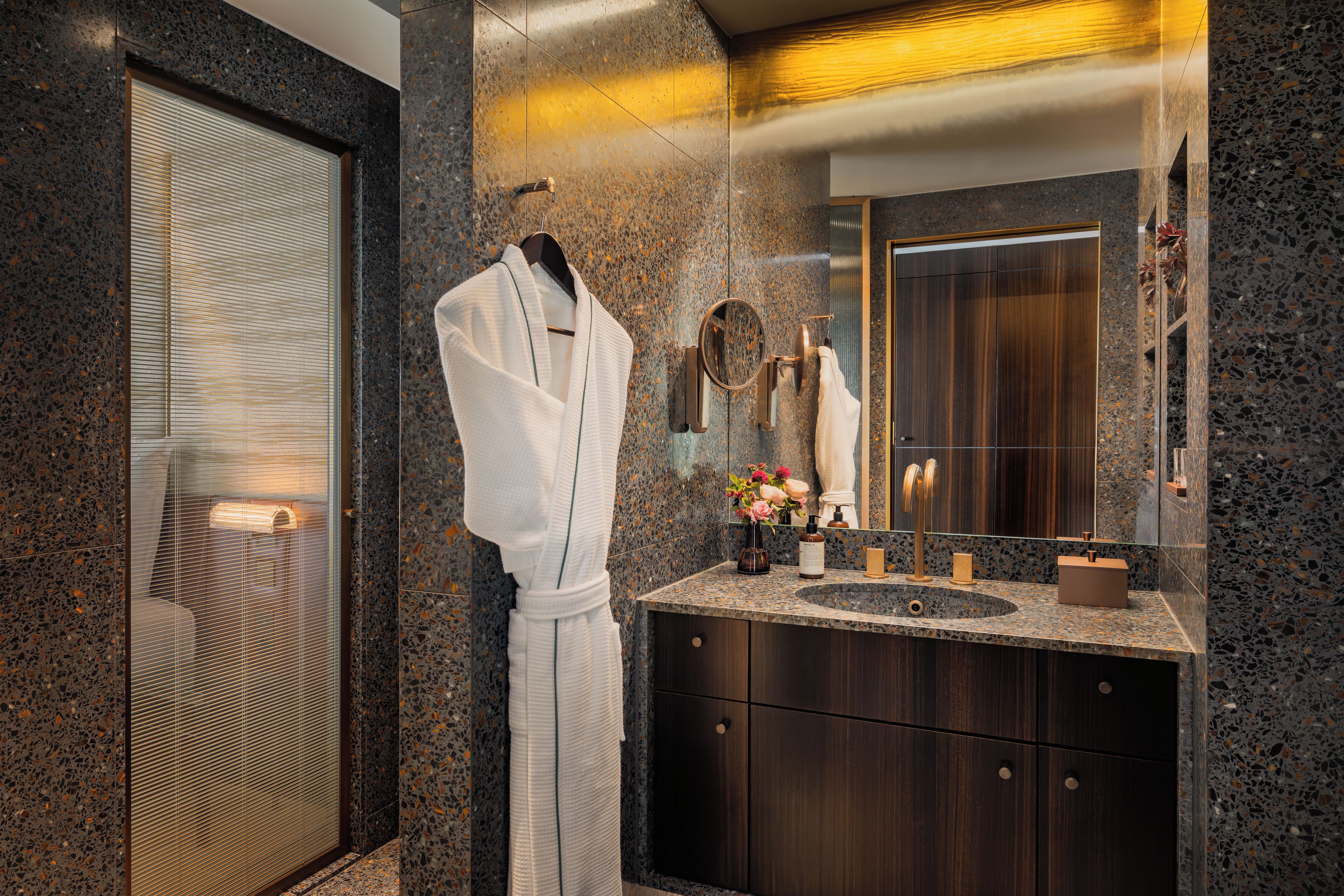 Superior Double Room | Bathroom | Designer toiletries, hair dryer, bathrobes, slippers