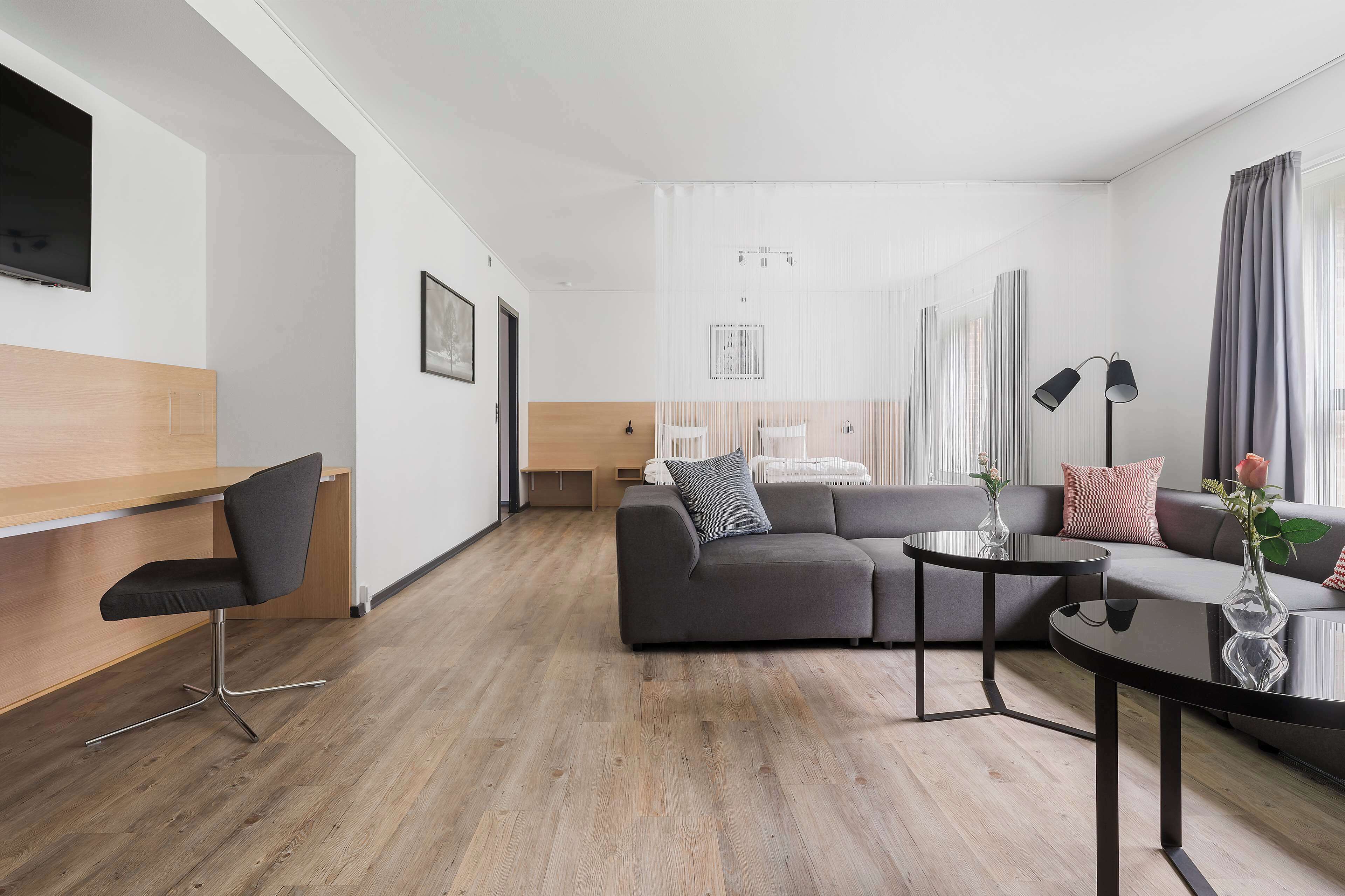 family room, multiple beds, non smoking (separate living room) | 1 bedroom, desk, laptop workspace, blackout curtains