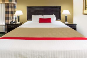 Room, 1 King Bed, Non Smoking | In-room safe, desk, blackout drapes, iron/ironing board - Ramada by Wyndham Ontario (Ontario)