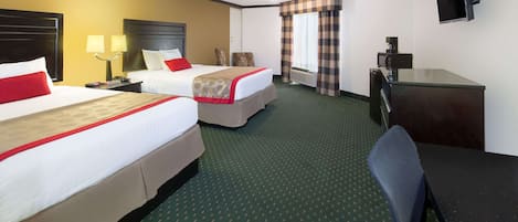 Habitació, 2 llits de matrimoni, no fumadors | Caixa forta a l'habitació, escriptori i cortines opaques