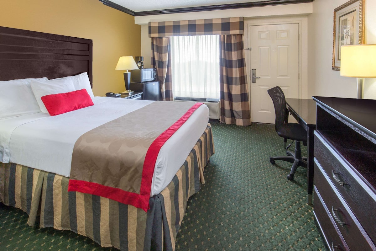 Room, 1 Queen Bed, Non Smoking | In-room safe, desk, blackout drapes, iron/ironing board