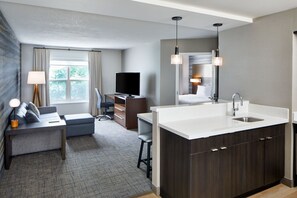 Suite, 1 habitación | Zona de estar | Una televisión, películas de pago