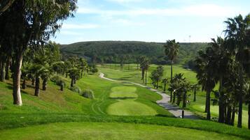 Enjoy a round of golf on our well-maintained fairways and greens surrounded by lush trees.