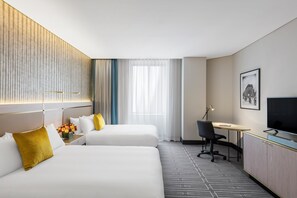 Chambre « Premier » avec lits jumeaux | 1 chambre, literie de qualité supérieure, surmatelas, minibar
