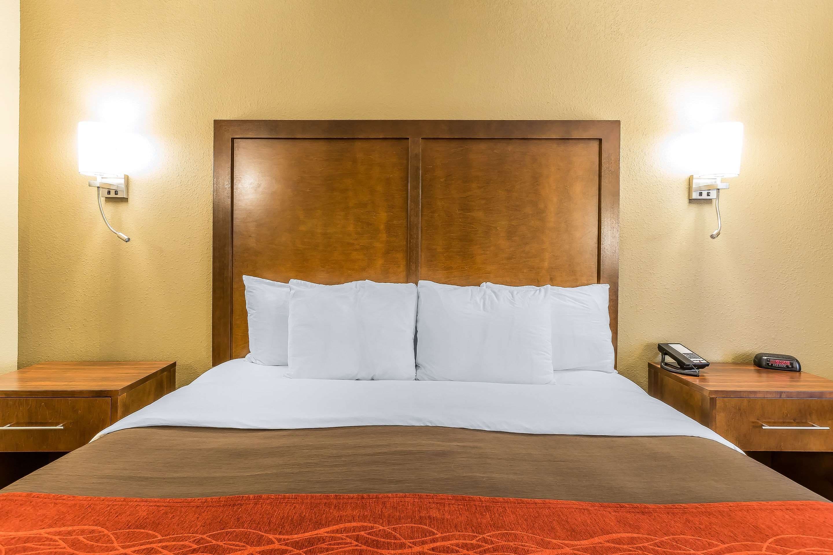 premium bedding, pillow-top beds, desk, iron/ironing board