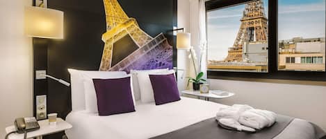 Privilege Room, 1 Double Bed, Upper Floor, Eiffel Tower View | Premium bedding, in-room safe, blackout drapes, soundproofing