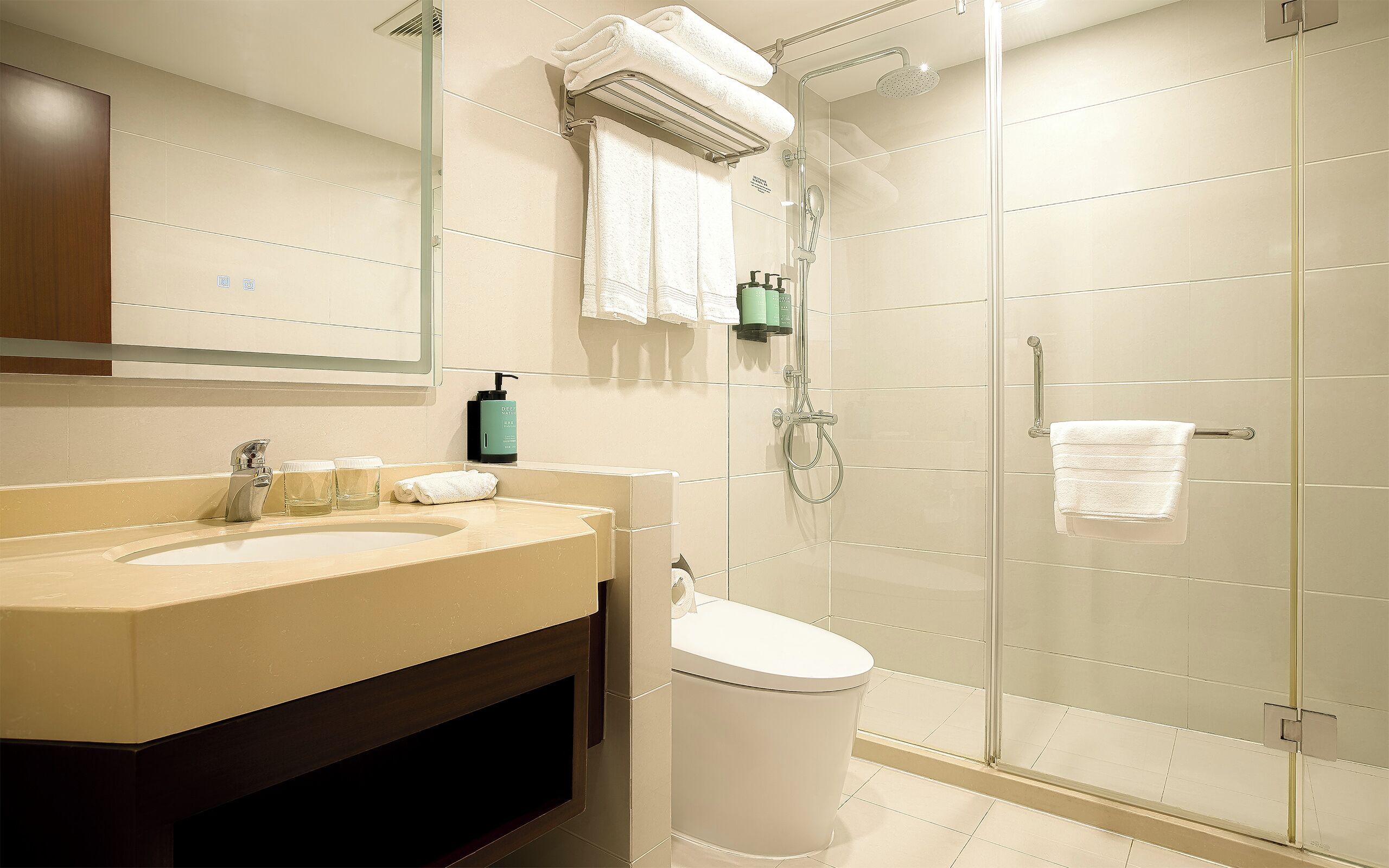 superior room, multiple beds (family) | bathroom | eco-friendly toiletries, hair dryer, bathrobes, towels