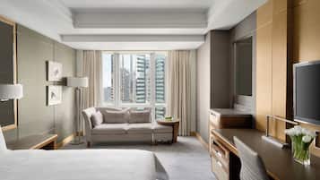 Hypo-allergenic bedding, down comforters, minibar, in-room safe