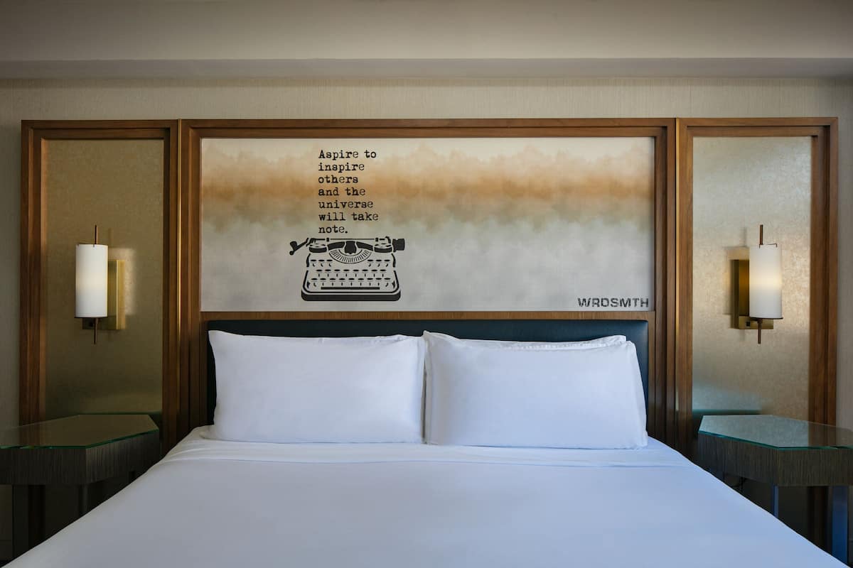 1 bedroom, premium bedding, down duvets, desk