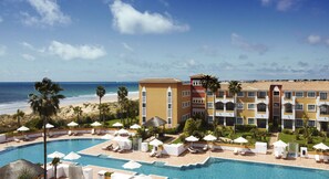 Indoor pool, 2 outdoor pools, pool umbrellas, sun loungers