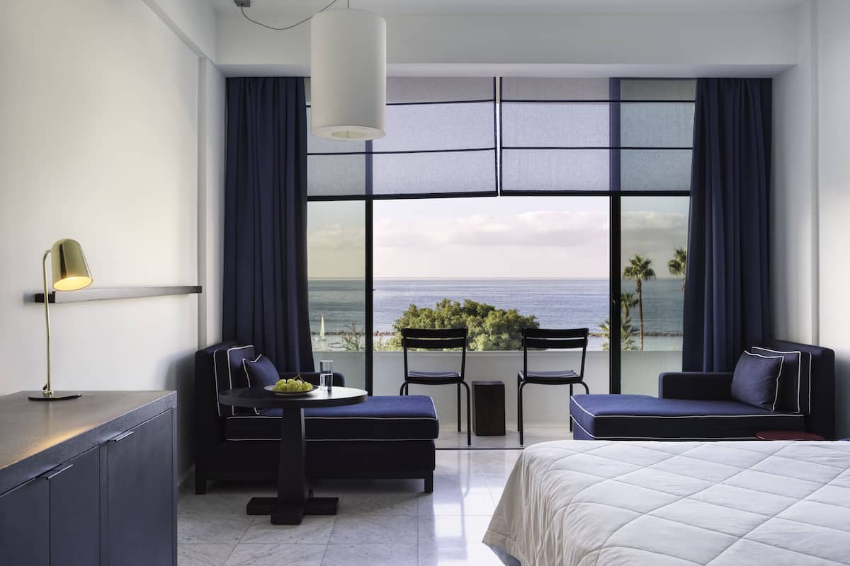 veranda sea view room | 1 bedroom, premium bedding, minibar, in-room safe