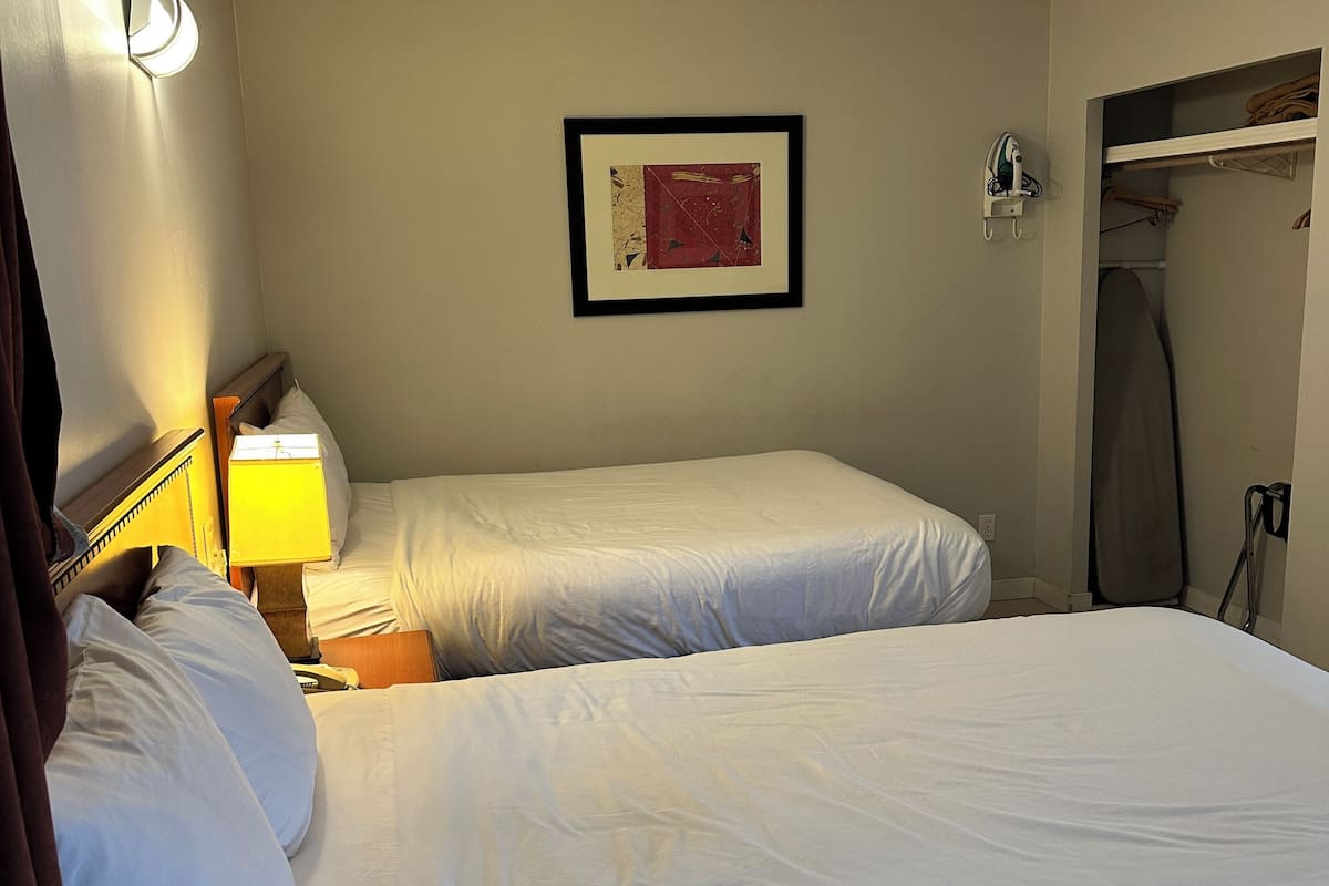 Deluxe Room, 2 Queen Beds, Non Smoking | Iron/ironing board, free WiFi, bed sheets