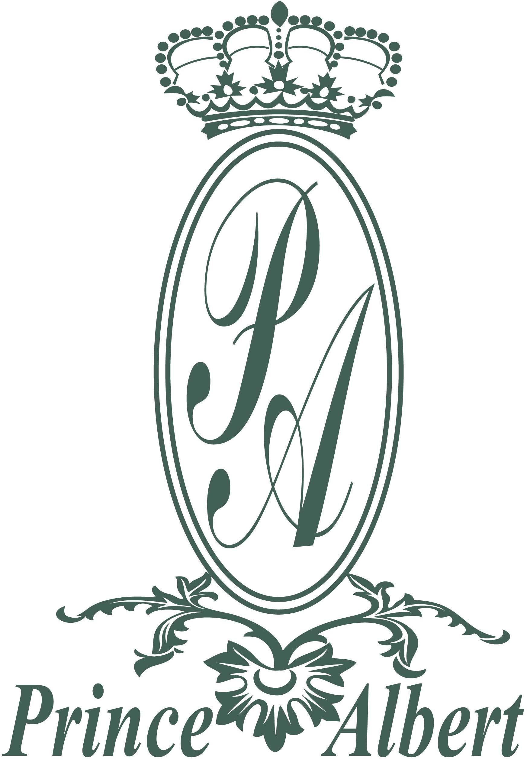 A logo with a crown and the name "Prince Albert."