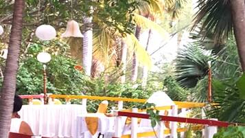 Outdoor wedding area