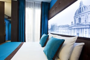 Premium bedding, in-room safe, desk, soundproofing