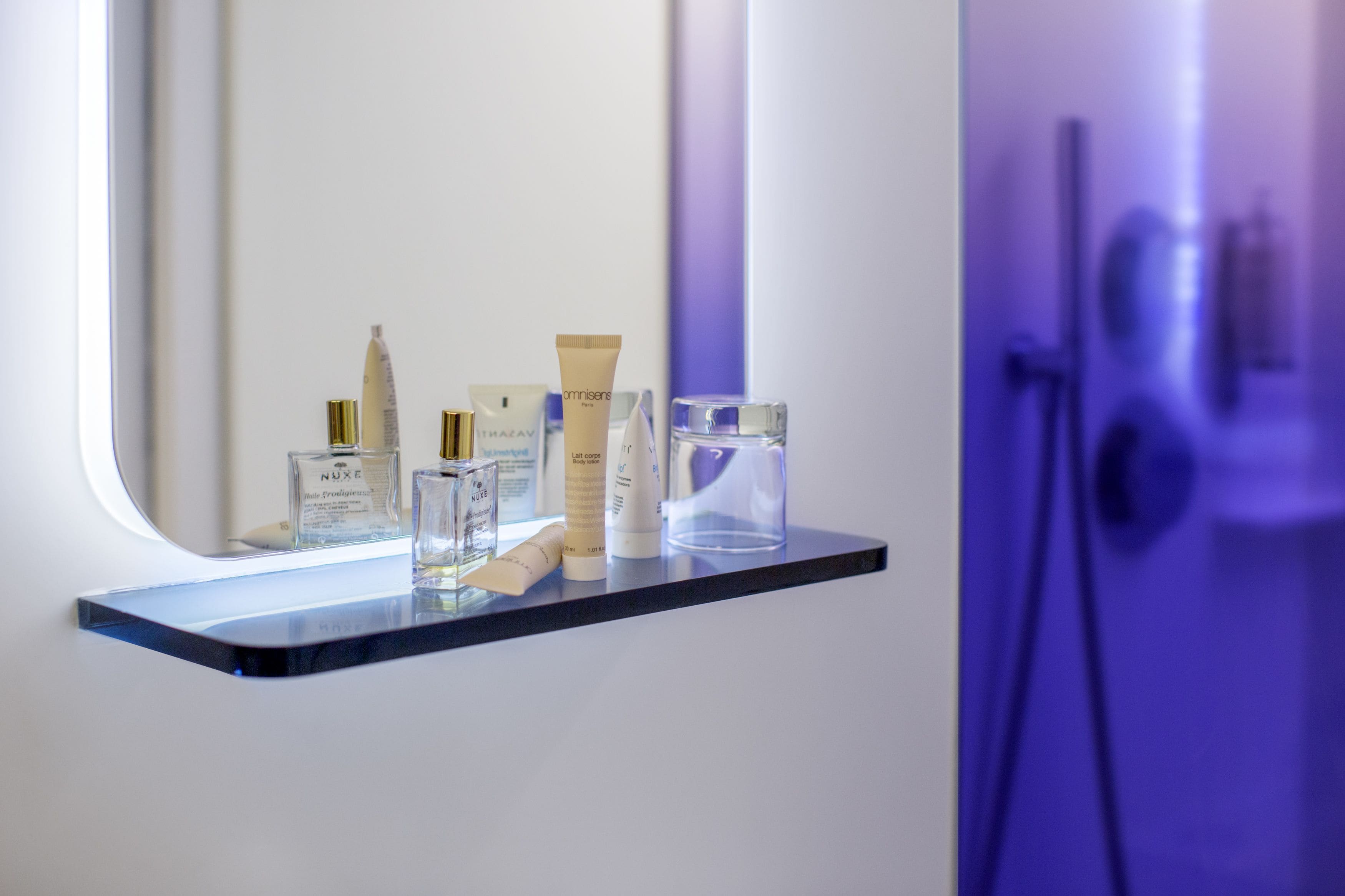 superior double room (odyssey) | bathroom amenities | shower, rainfall showerhead, designer toiletries, hair dryer