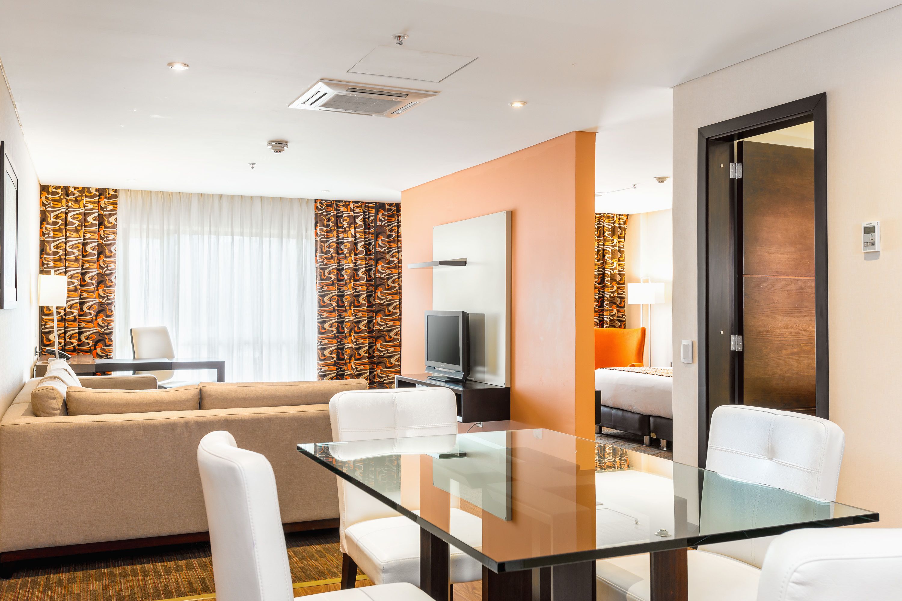 Standard Room | Living area | 32-inch LCD TV with satellite channels, TV