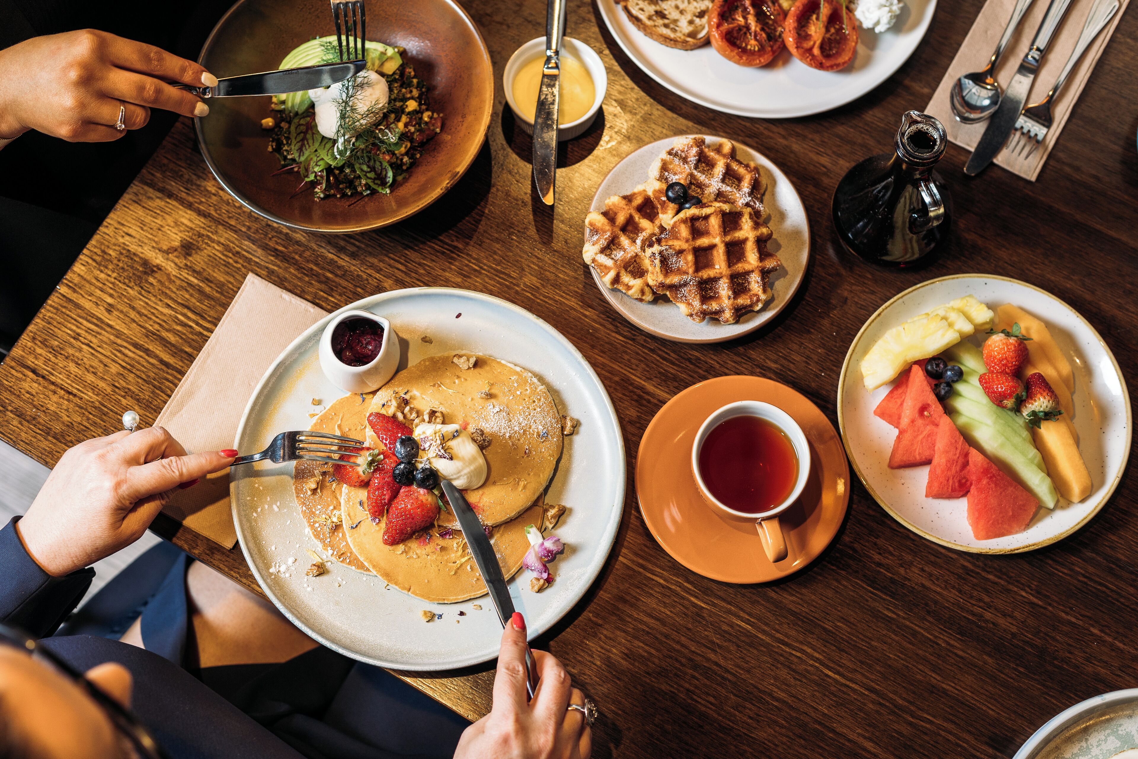 daily buffet breakfast (aud 35 per person)