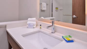 Hair dryer, towels