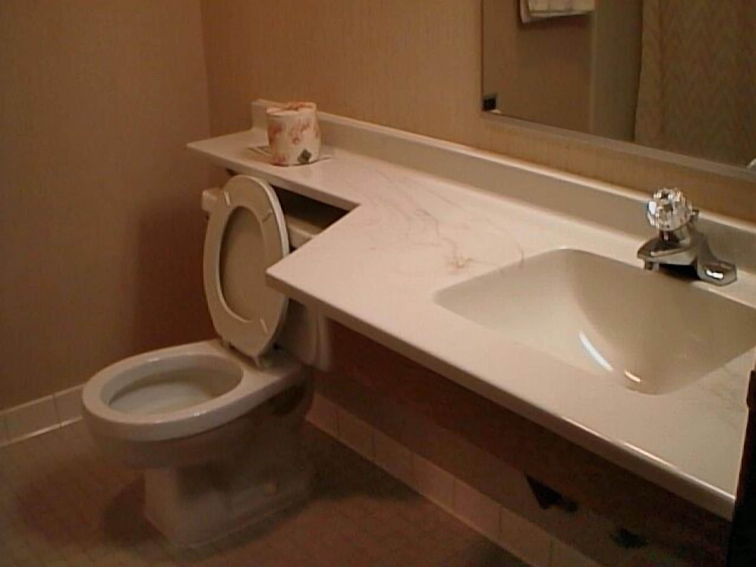 Tina con regadera y toallas 