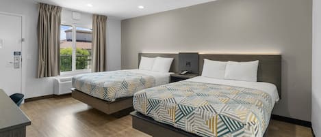 Blackout drapes, free WiFi, bed sheets