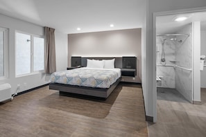 Chambre Standard, 1 grand lit, accessible aux personnes à mobilité réduite, non-fumeurs | Rideaux occultants, Wi-Fi gratuit