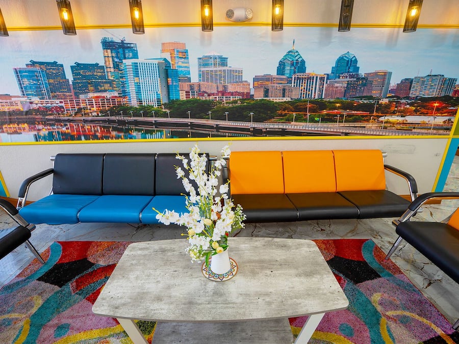 Sitteområde i lobbyen