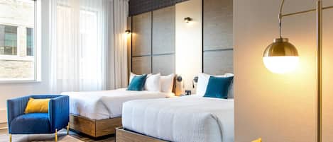 Standard Room, 2 Queen Beds, Non Smoking | Premium bedding, in-room safe, desk, laptop workspace